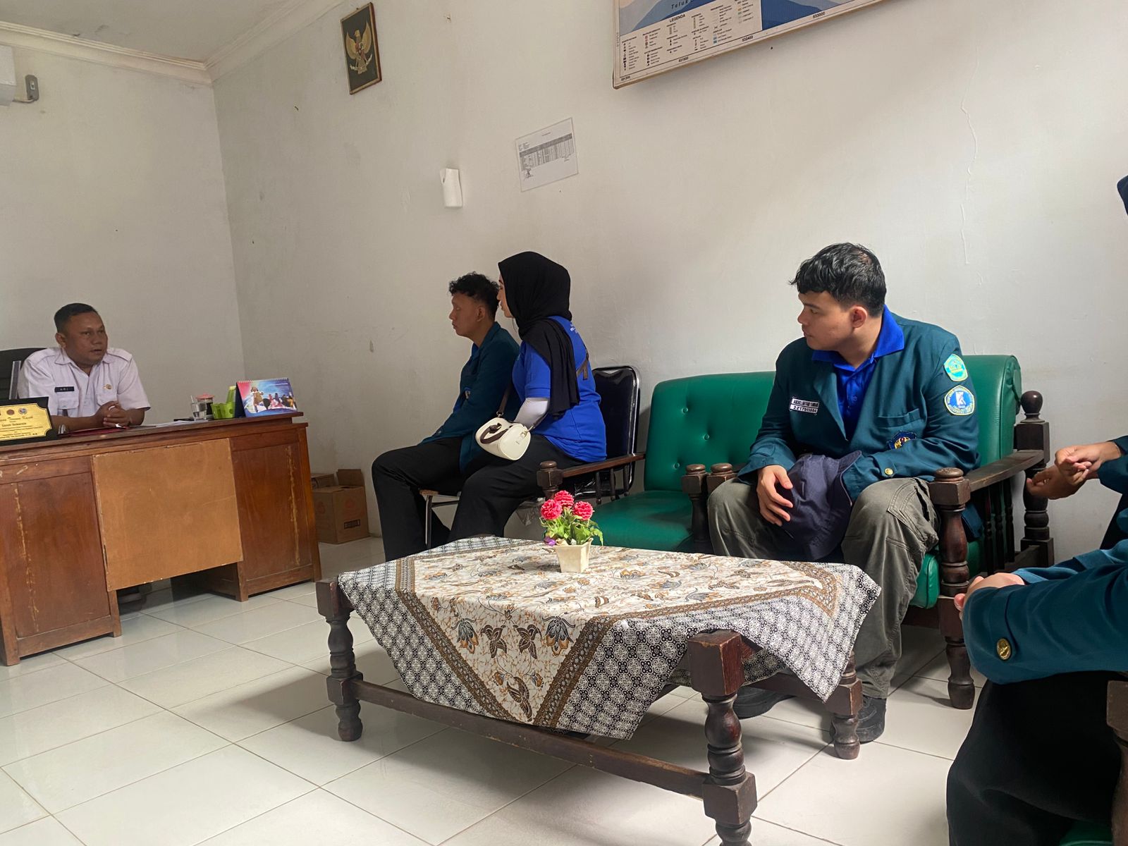 Penerimaan Mahasiswa KKN Unila oleh Lurah Kelurahan Sukaraja