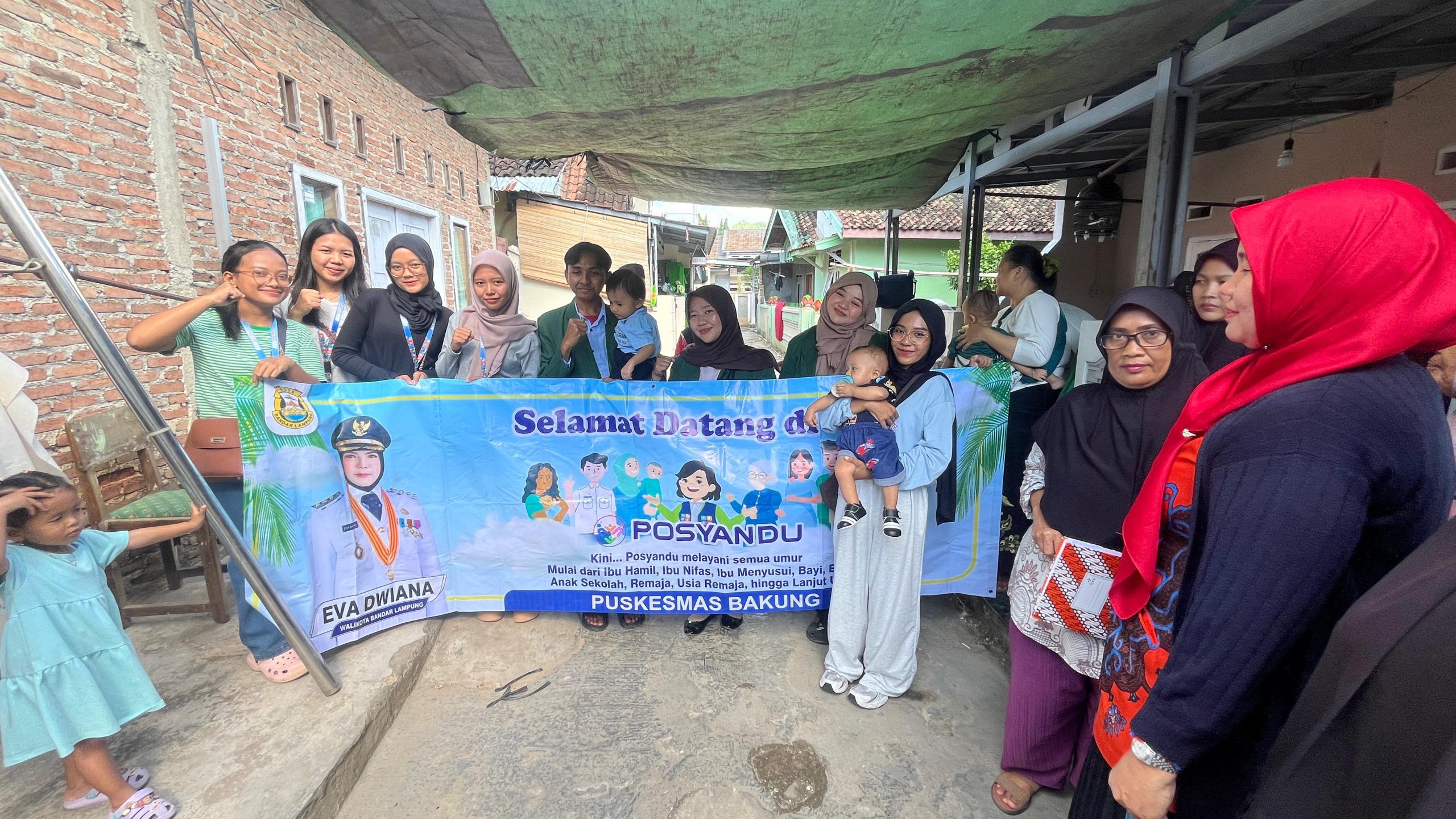 Mahasiswa KKN UNILA Periode 2 Kelurahan Bakung Melakukan Kunjungan Posyandu di Lingkungan 3, Bakung.