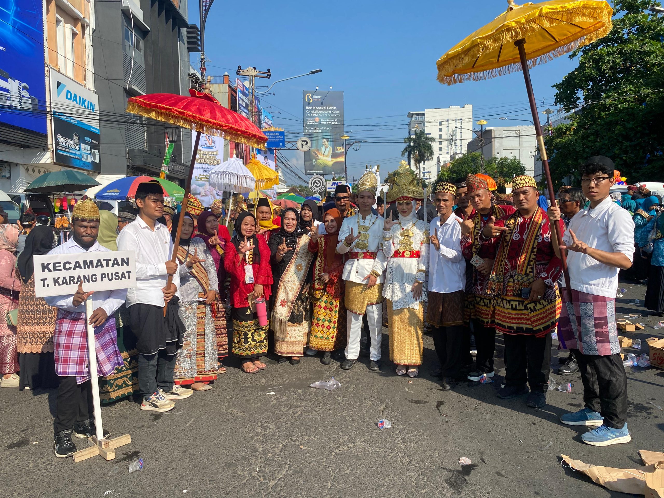 PARTISIPASI MAHASISWA KKN UNILA DALAM PERAYAAN HUT BANDAR LAMPUNG KE 343 – FESTIVAL BUDAYA