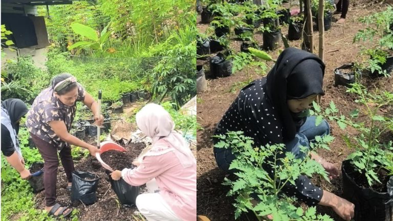 gotong royong bersama ibu pkk