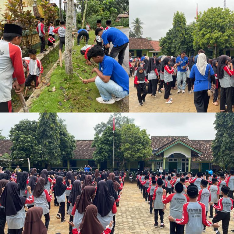 Mahasiswa KKN Unila Ikut Serta Senam Bersama, Market Day, dan Kerja Bakti di MIS Miftahul Huda Pekon Tunggul Pawenang
