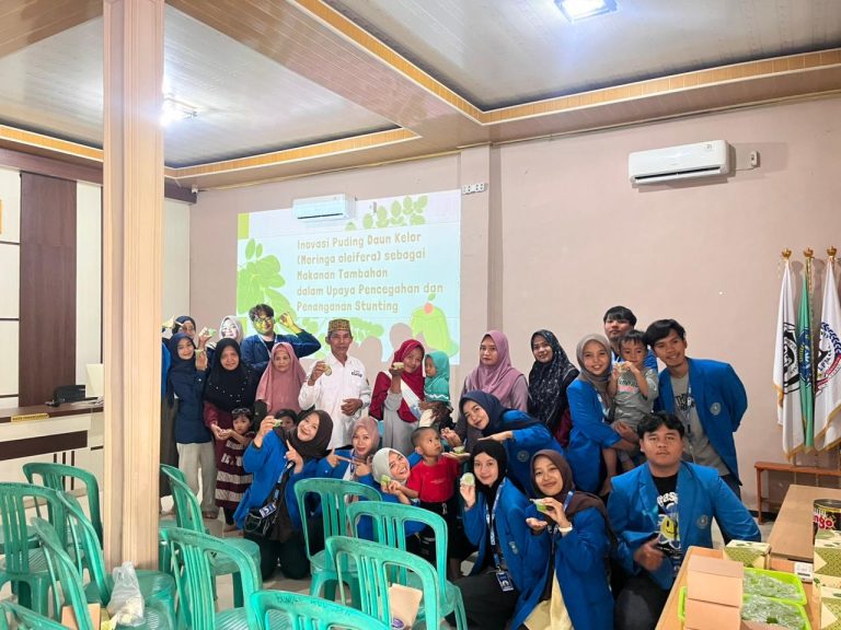 Mahasiswa KKN Universitas Lampung Dukung Sosialisasi Inovasi Puding Daun Kelor sebagai Upaya Pencegahan Stunting