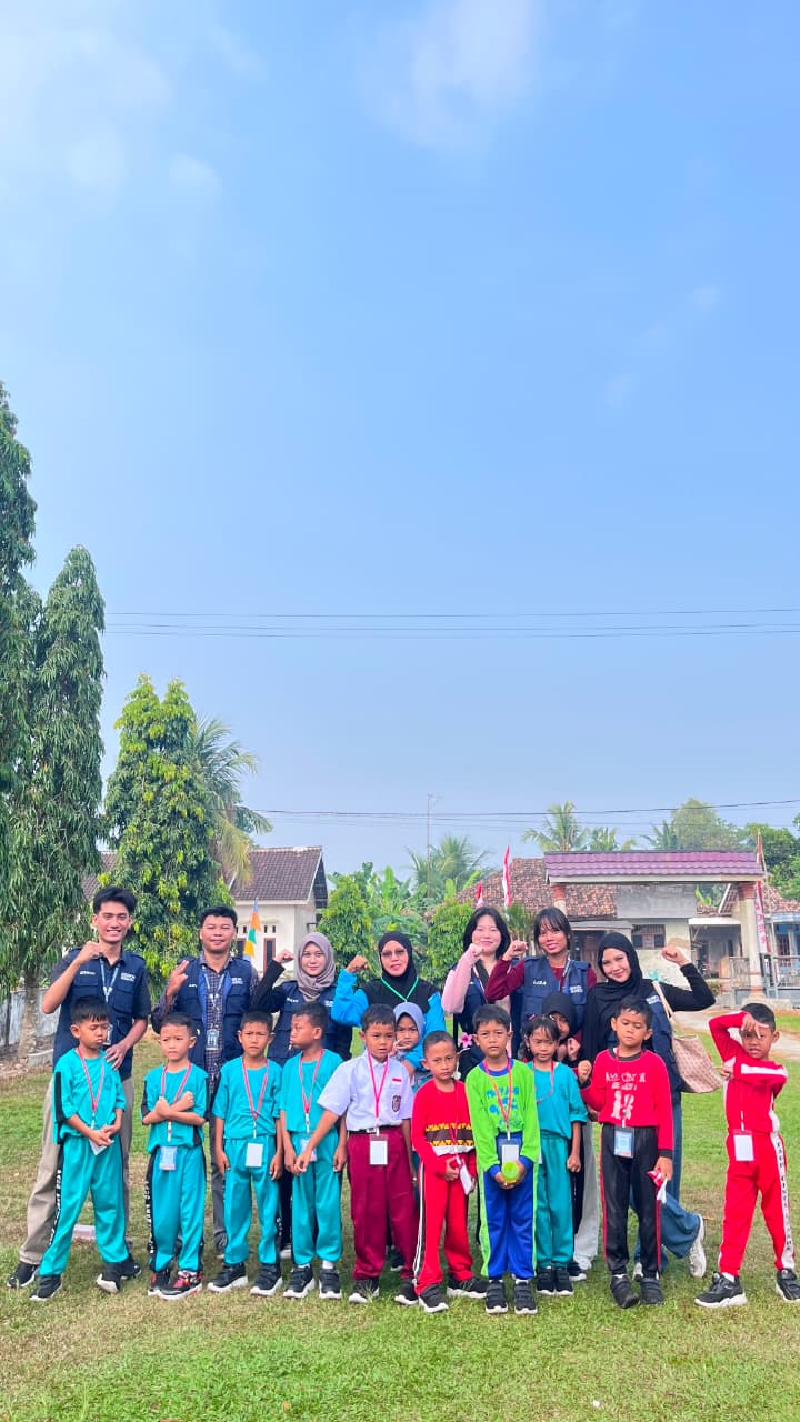 Mahasiswa KKN Tematik Literasi menghadiri kegiatan MPLS di SDN 3 Cinta Mulya.